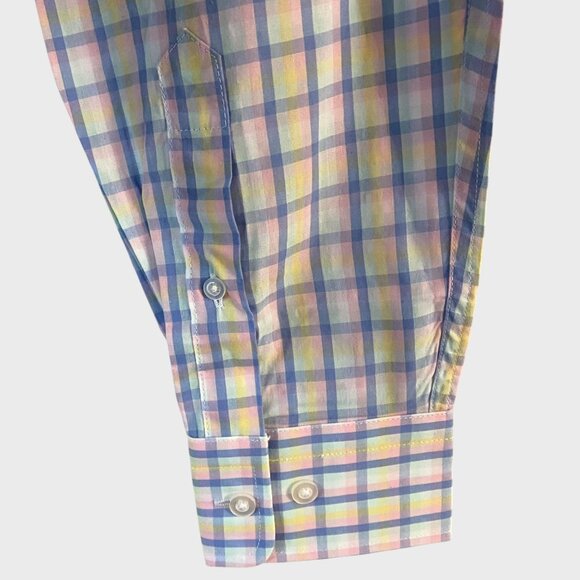 McILHenny Pastel Multi-Check Button-Down Shirt Men's Medium Business-Casual New - Picture 8 of 15